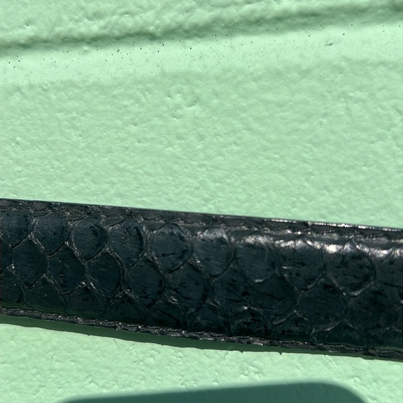 Vintage Black & Gold Snake Skin Belt - Picture 4 of 7